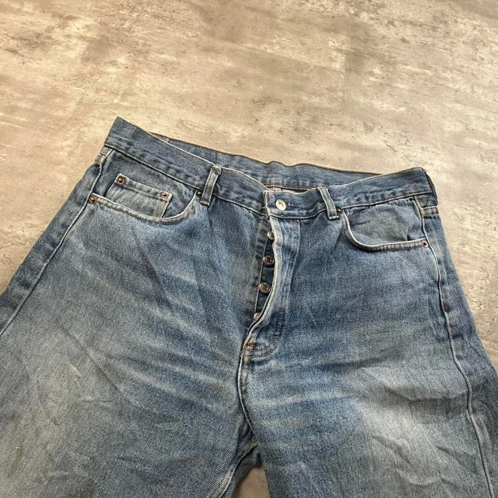 Levi's 501XX Button Fly Jeans Mens 36x34 Blue Faded Light Wash Vintage 90s USA
